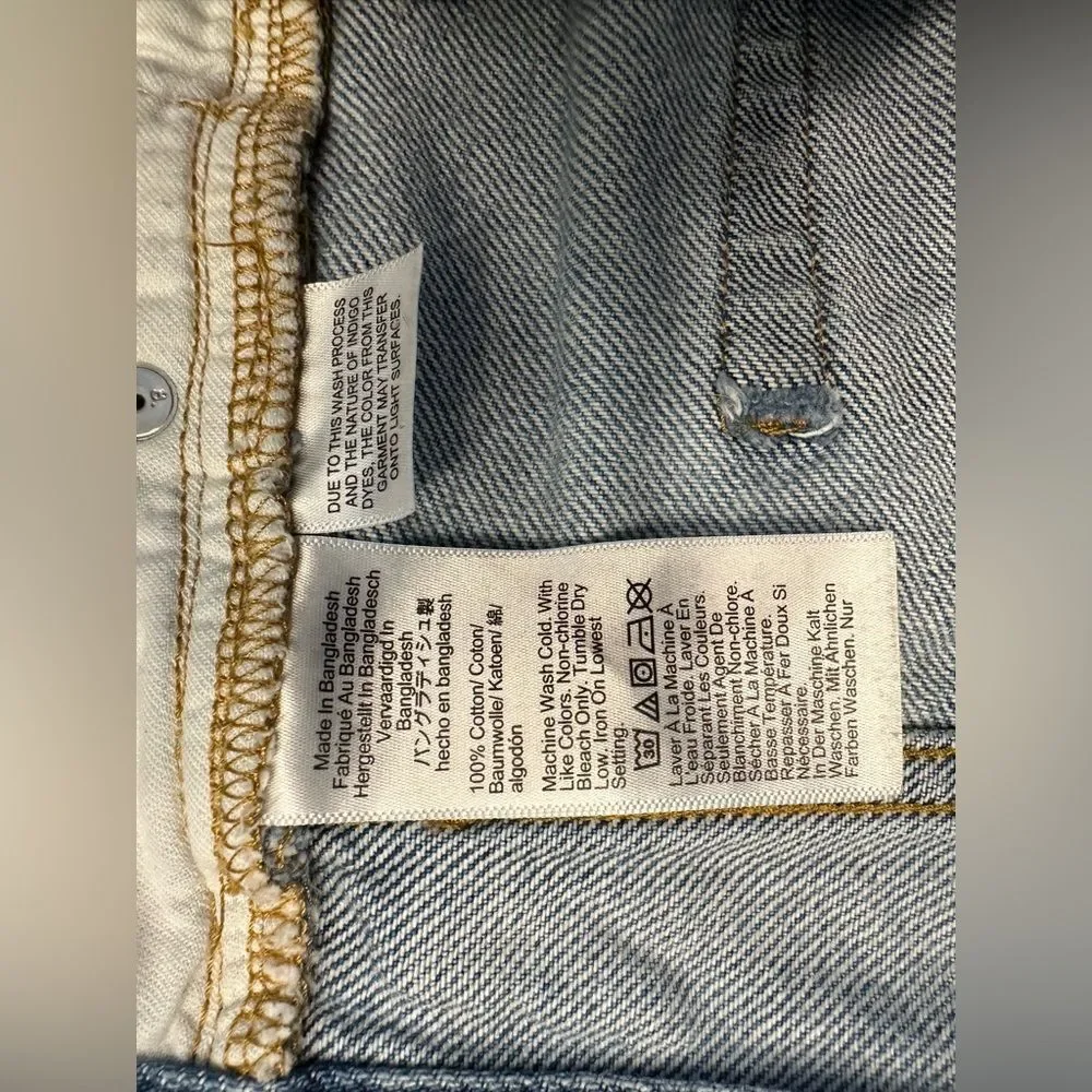 J.Crew 90s Vintage Baggy Jeans Light Wash Distressed Denim 31